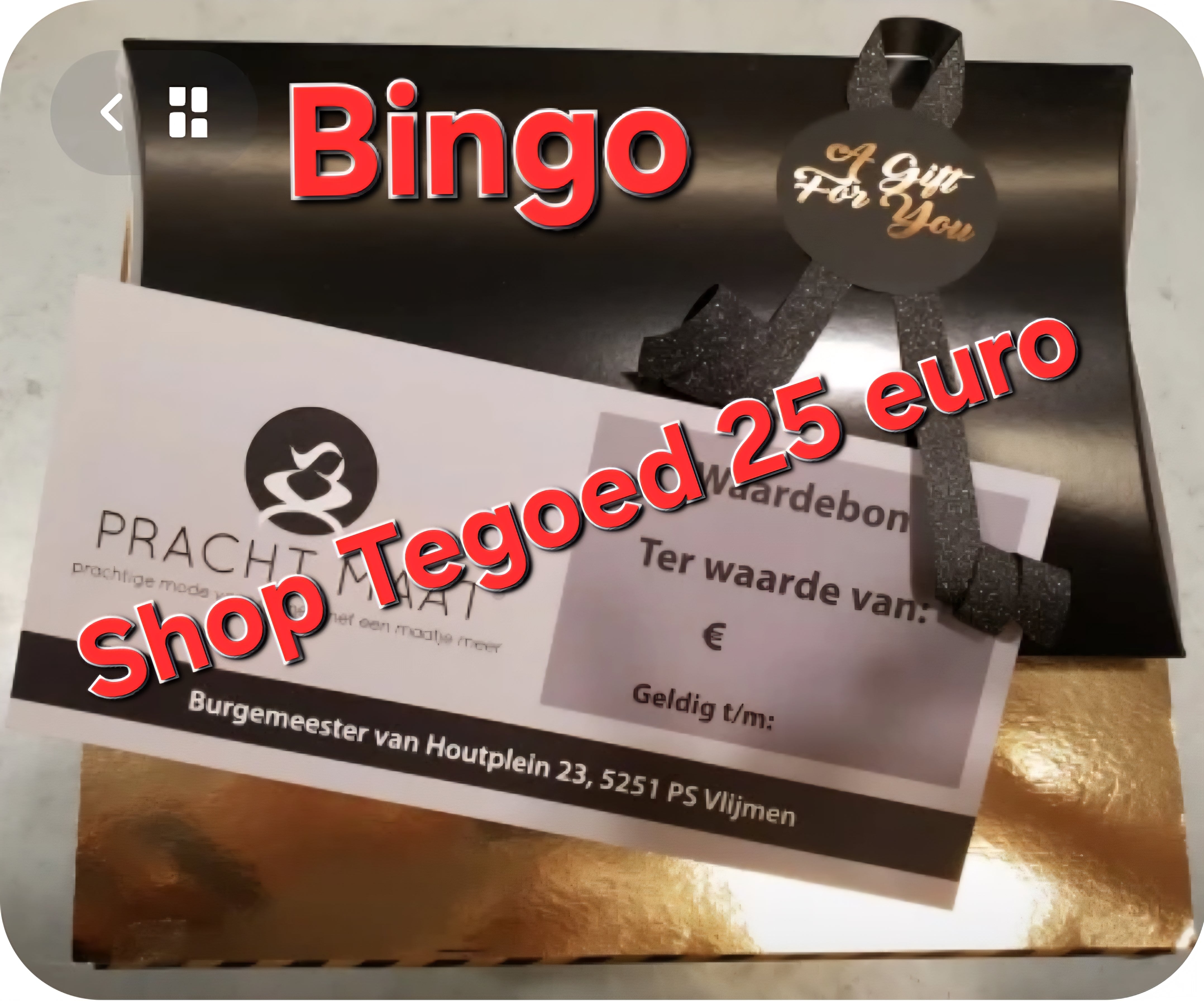 Bingo Lotje Shop tegoed 25 euro 31 t/m 40