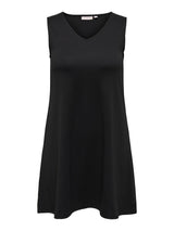 Carbrilliant v-neck dress black t/m 54