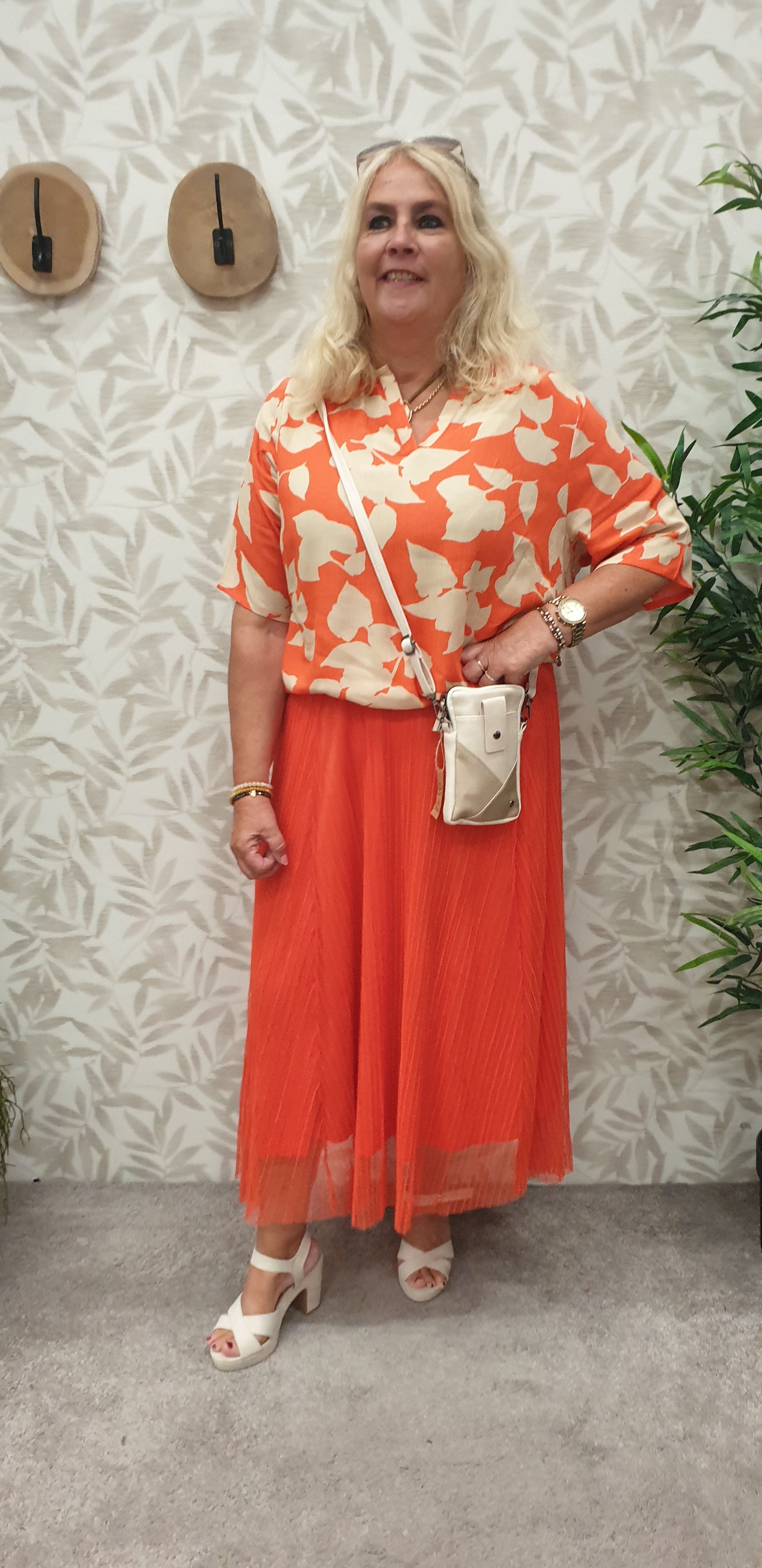 Lange plissee rok Carlavina Tigerlily