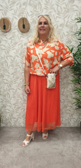 Lange plissee rok Carlavina Tigerlily