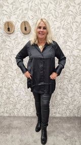 Long Blouse Carhannabel black t/m 54