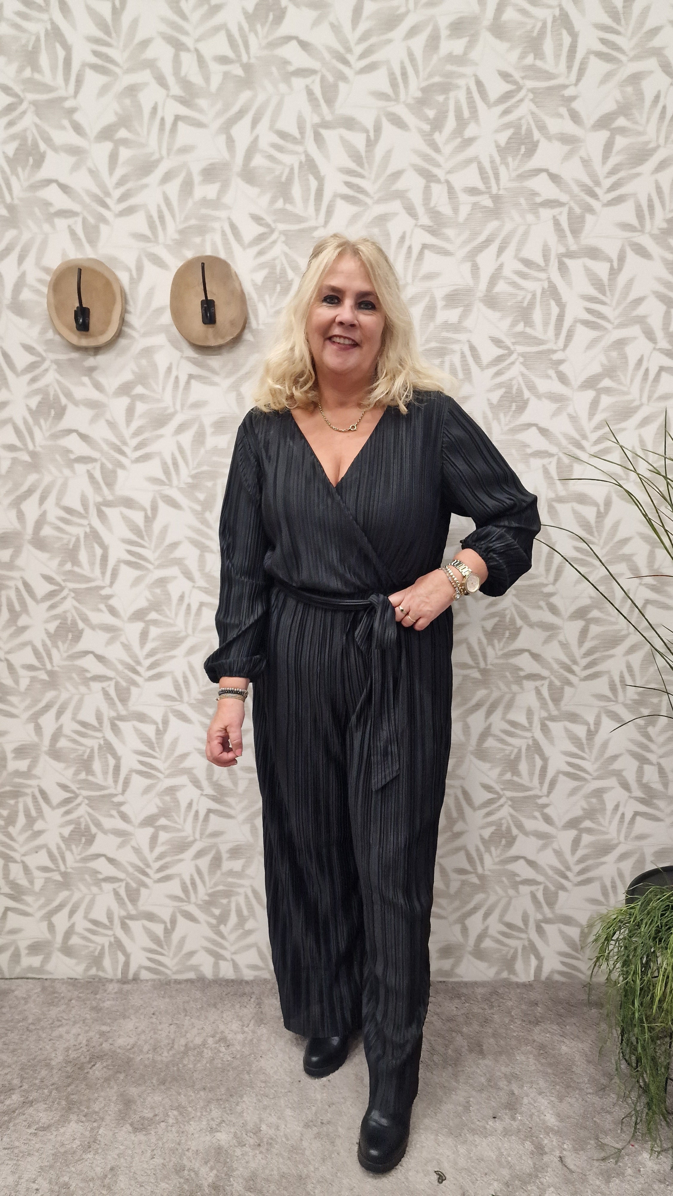 Jumpsuit Carsafari LS Zwart t/m 54