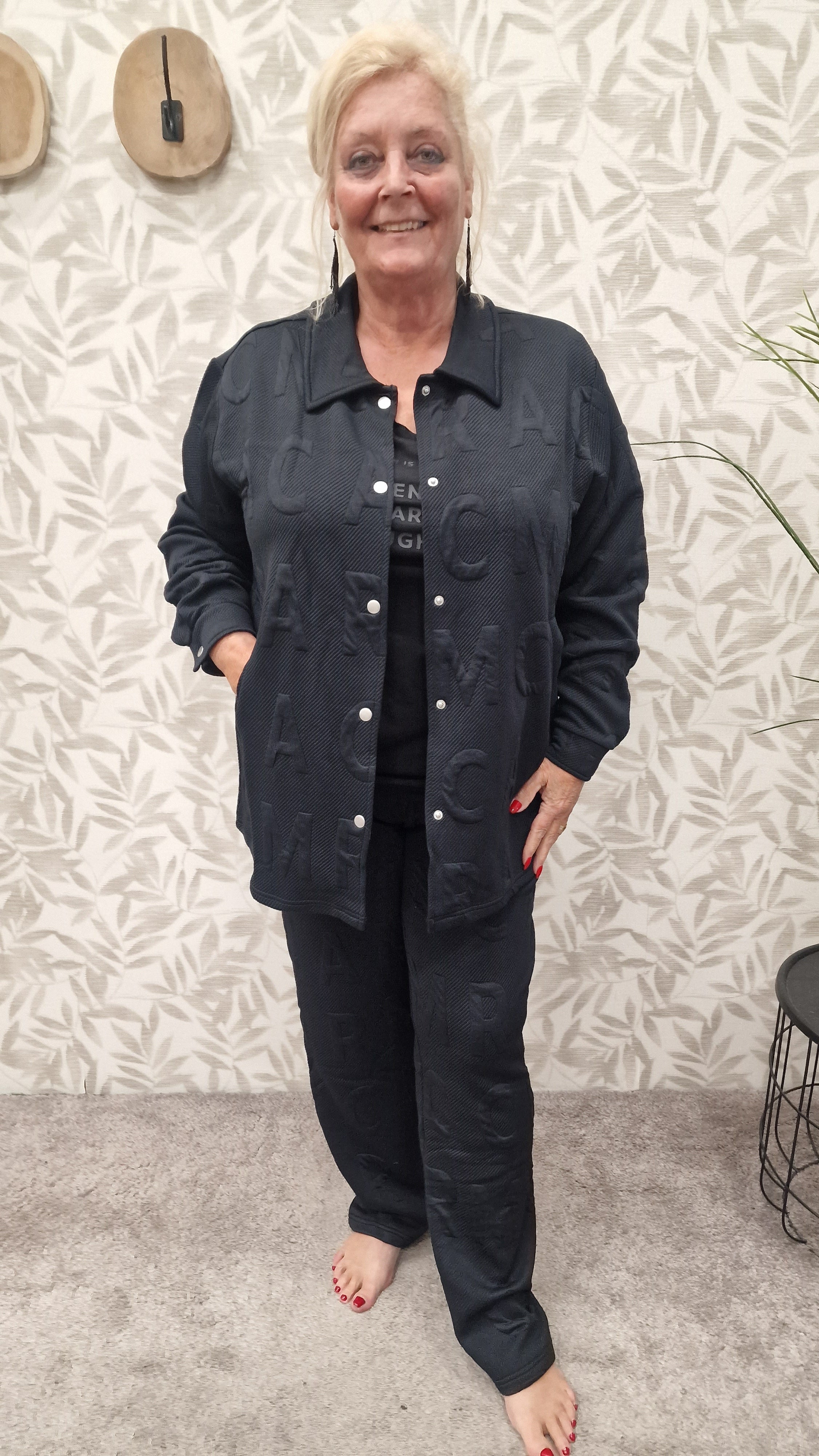 Broek Carlanni black Logo
