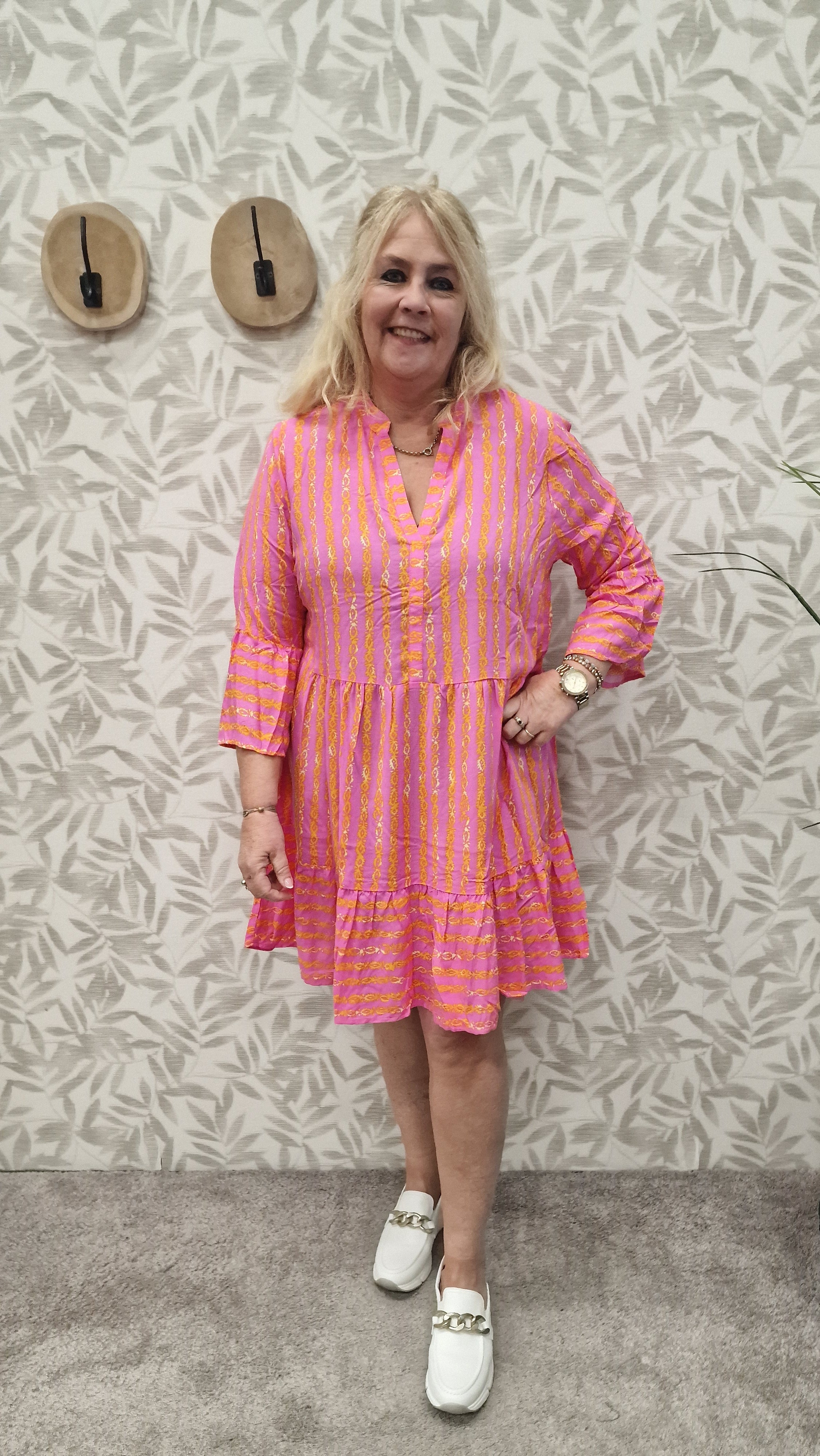 Tuniek Dress Carmarrakesh print Strawberry Moon