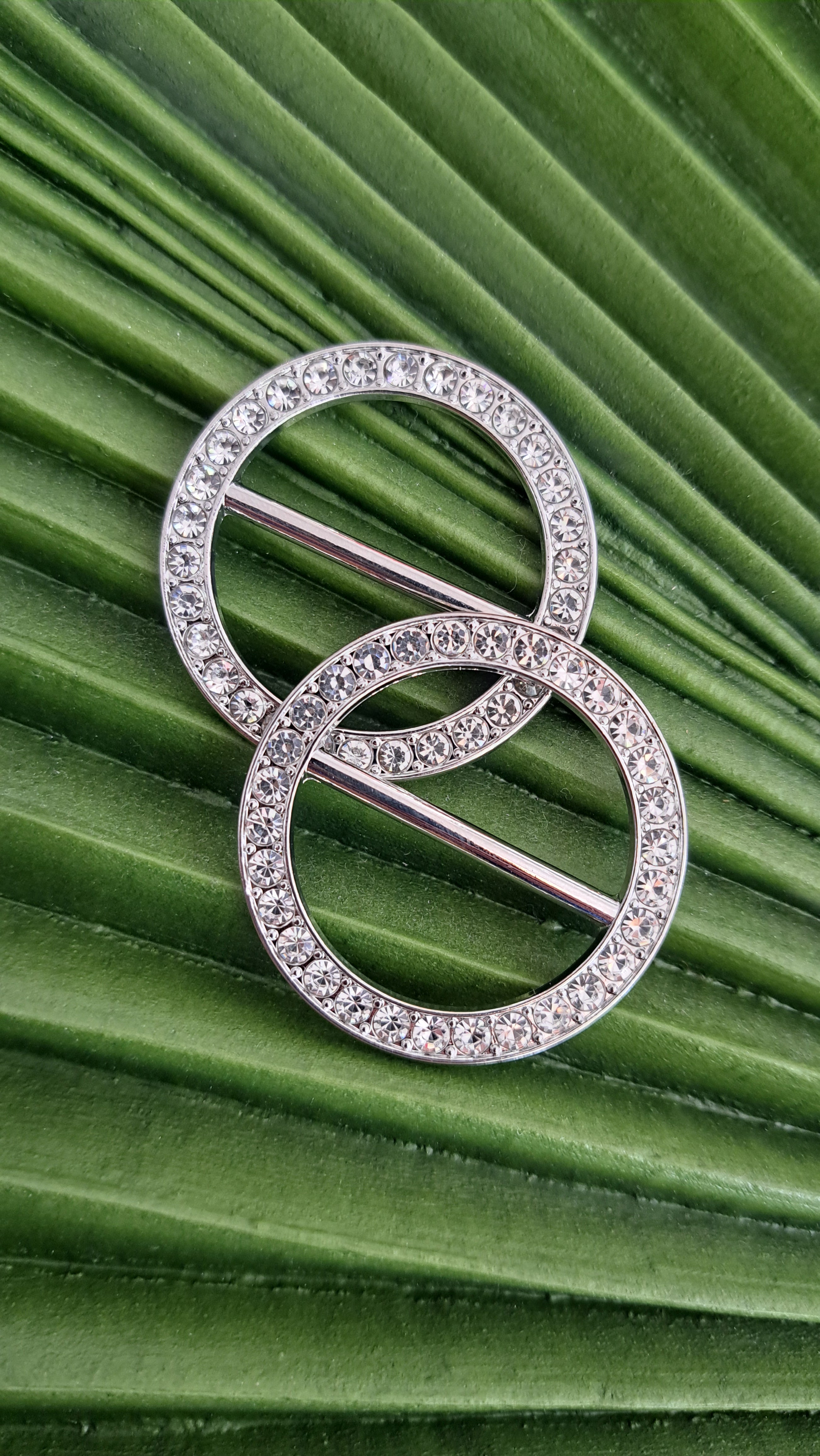 Rond strass silver