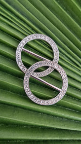 Rond strass silver