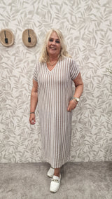 Jurk VMC Lana stripe Moon Rock