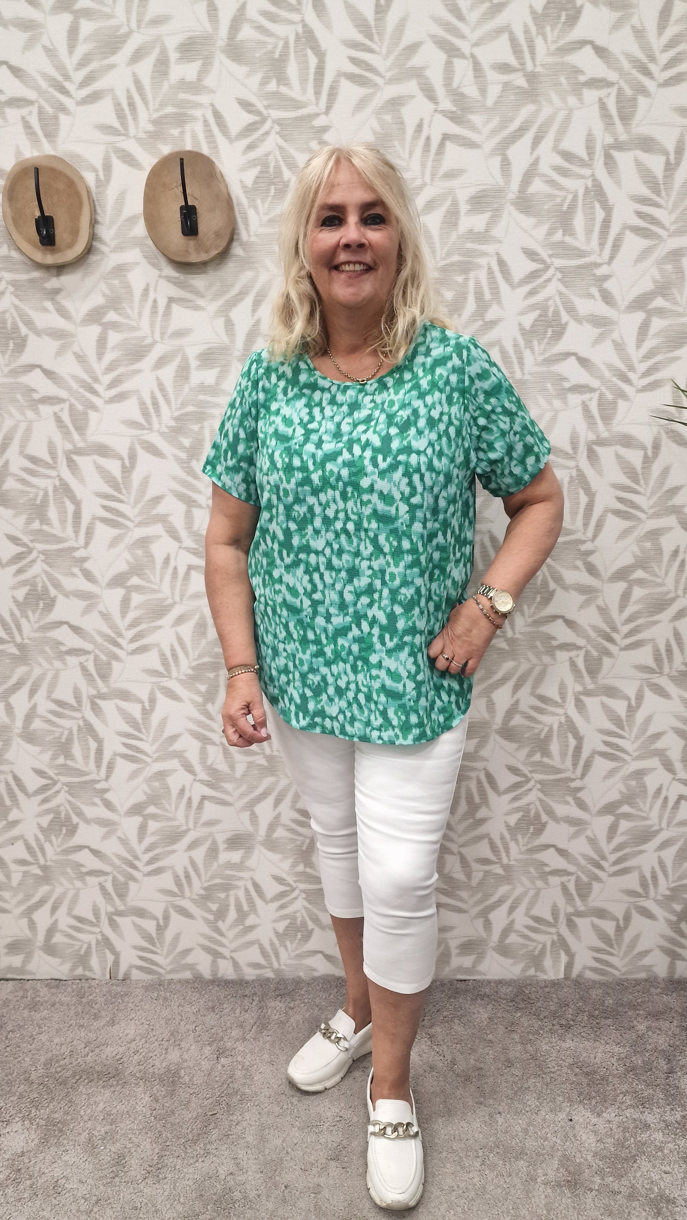 Shirt Carvica print City Leo Green Bee