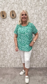 Shirt Carvica print City Leo Green Bee