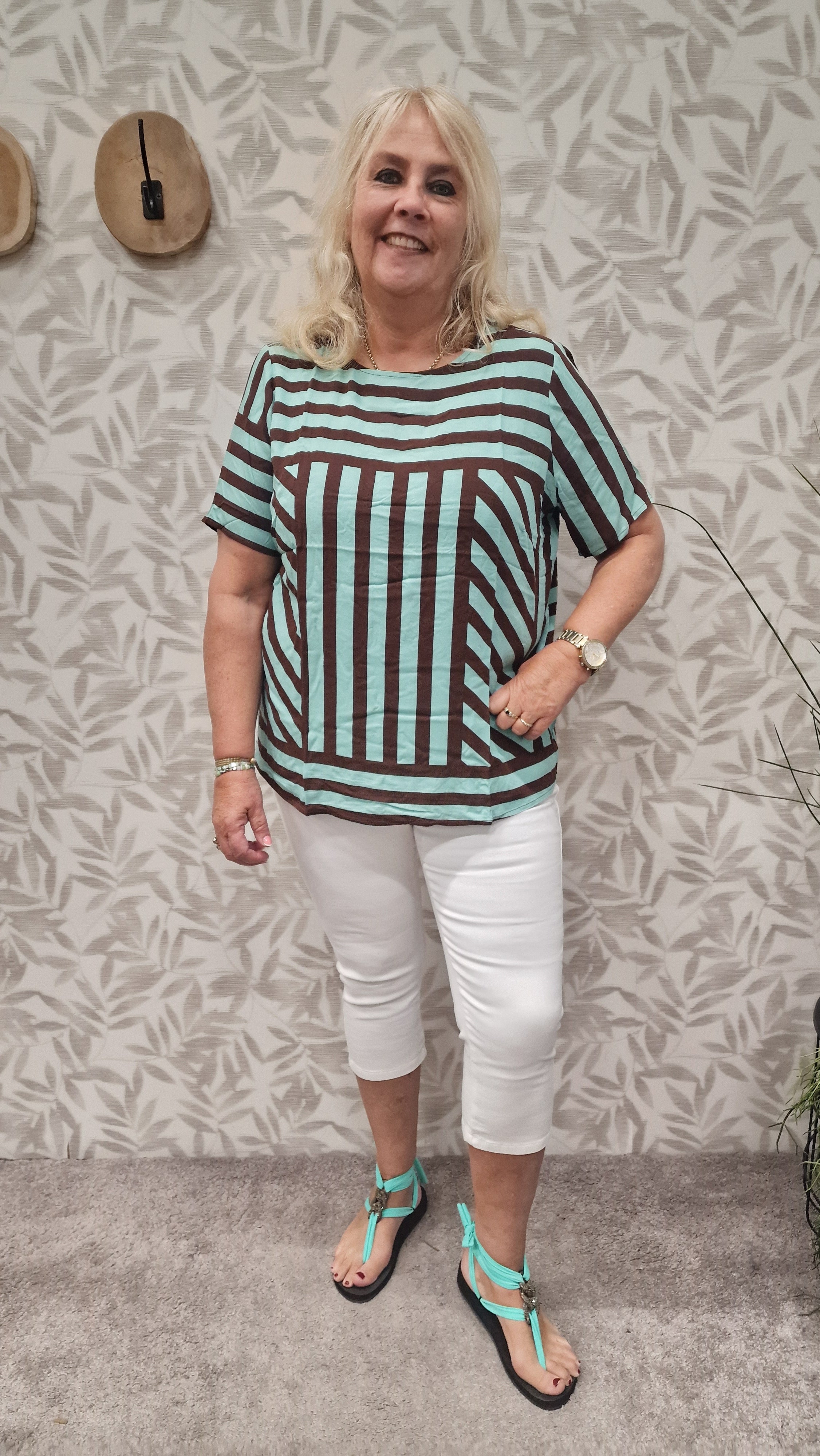 Shirt Carcaylee print Chocelate / Spearmint