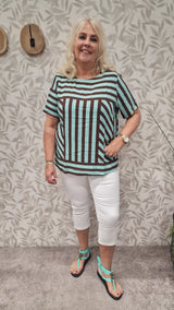 Shirt Carcaylee print Chocelate / Spearmint