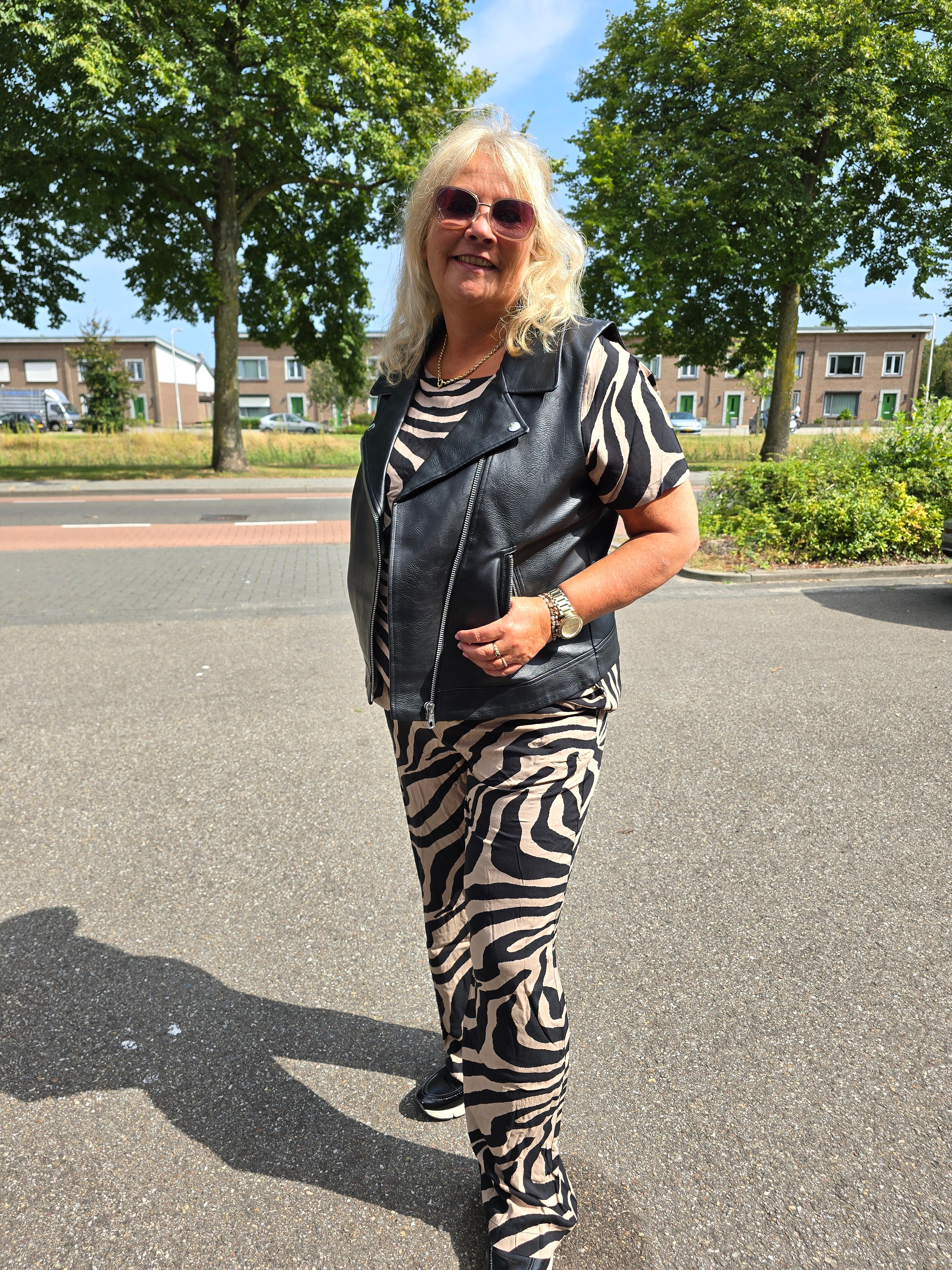 Wide Pants Carzalika print Tannin