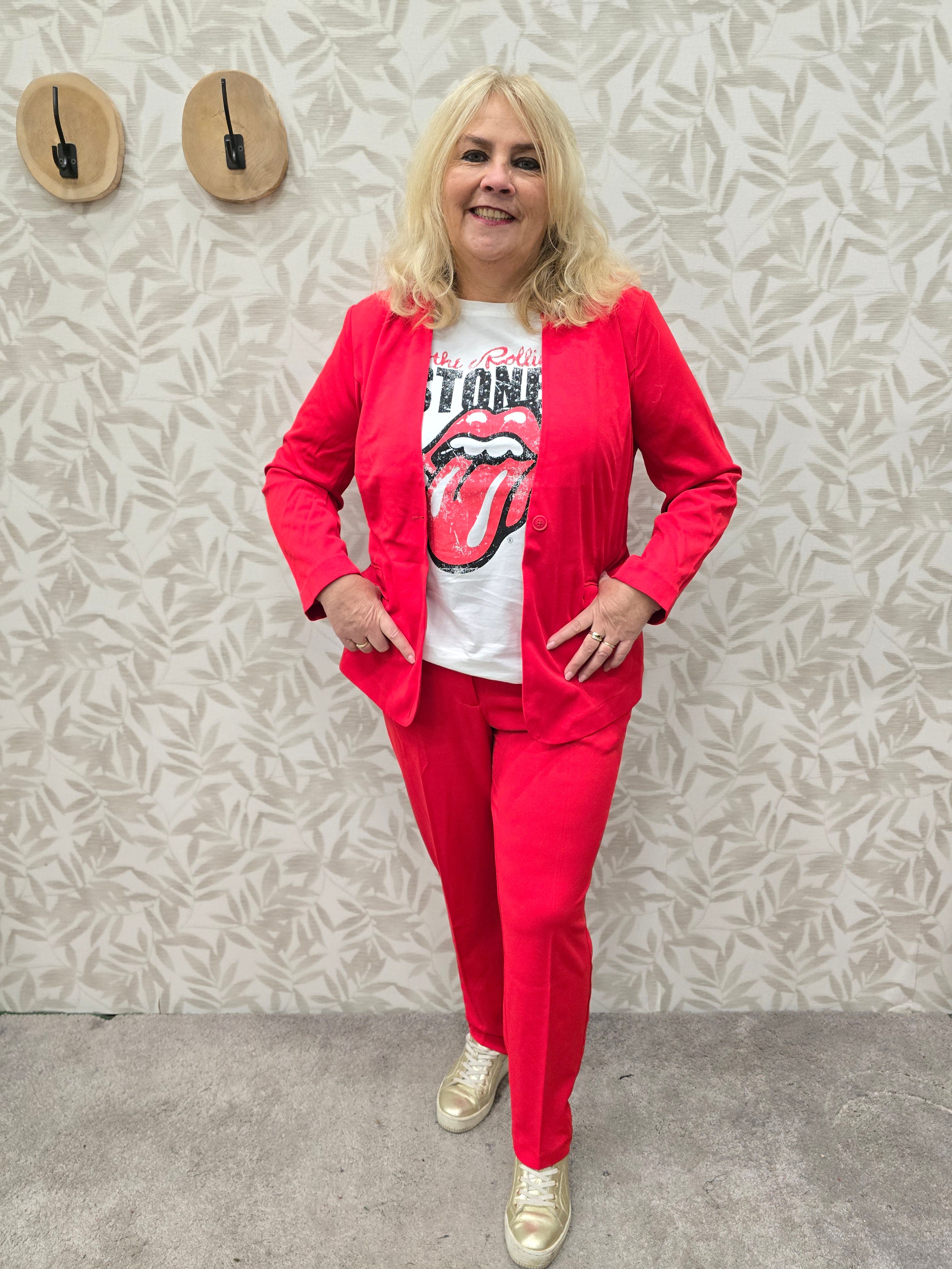 Cigarette Pants Carrena HW Mars Red