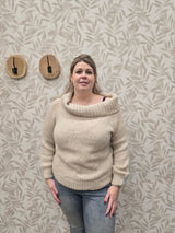 Off Shoulder Trui Carmarie Pumice stone melange