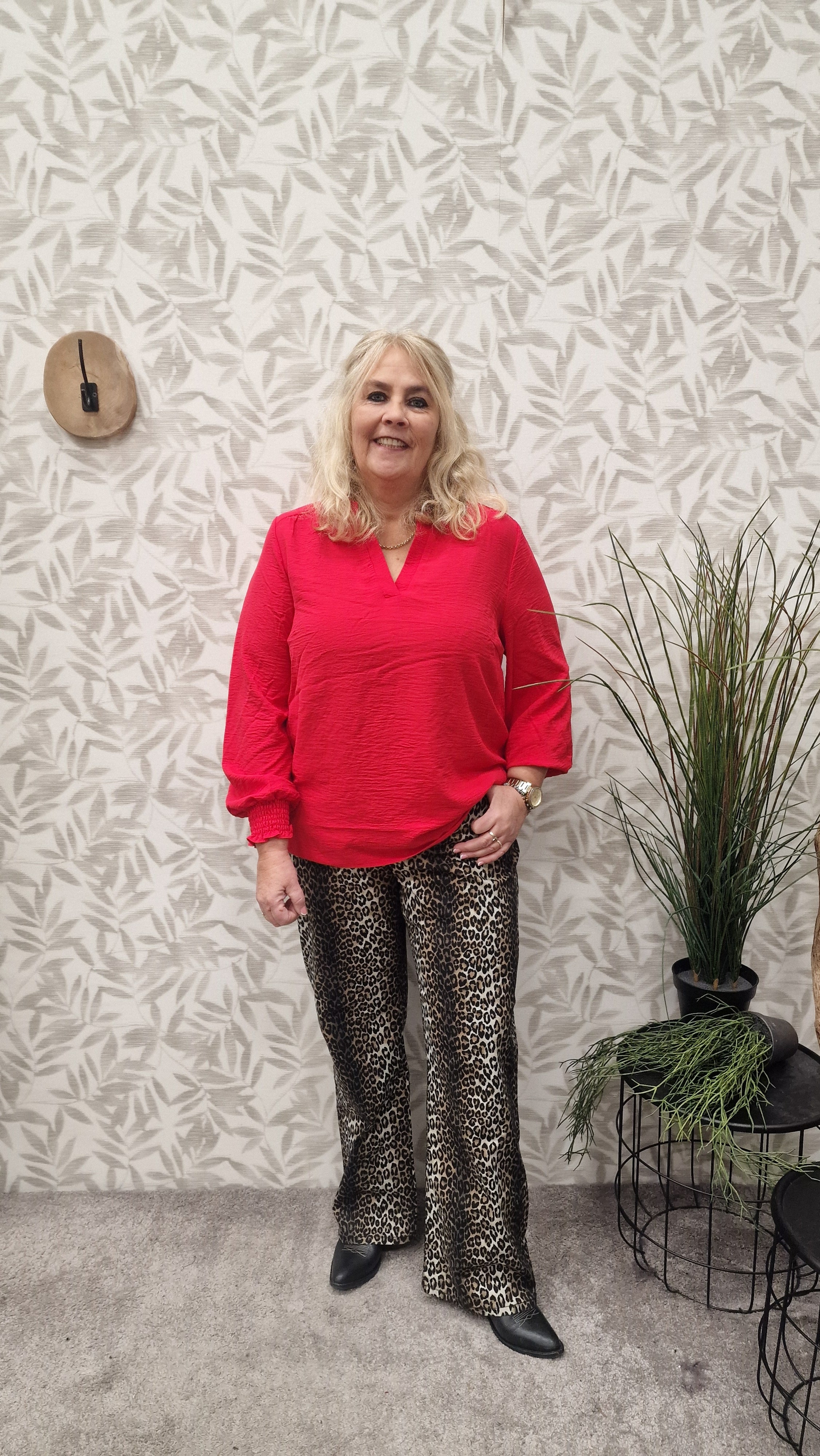 Broek Carmadison HW Wide Leopard