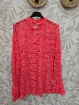 Kanten Shirt Koraal  t/m 50