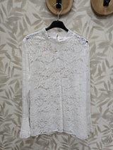 Kanten Shirt Wit t/m 50