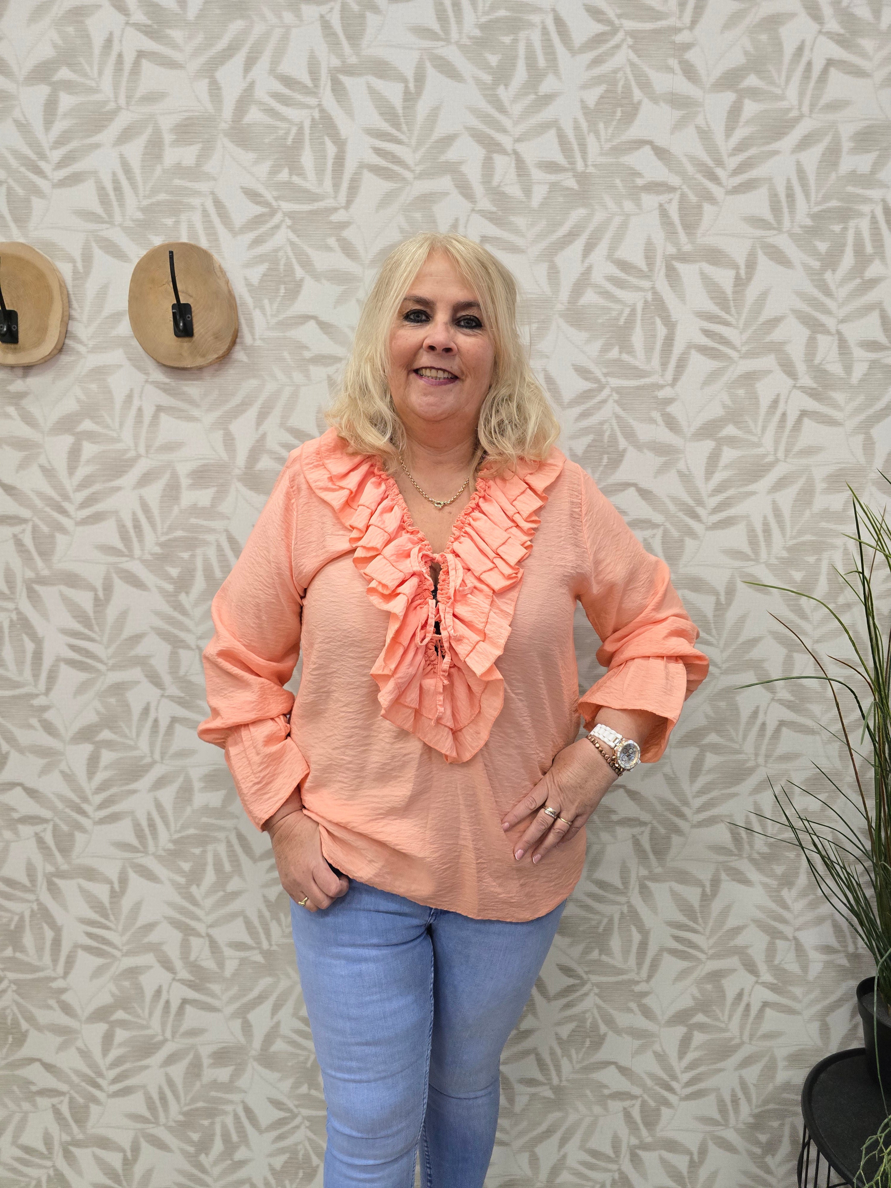 Roezel Blouse York Light Orange t/m 46