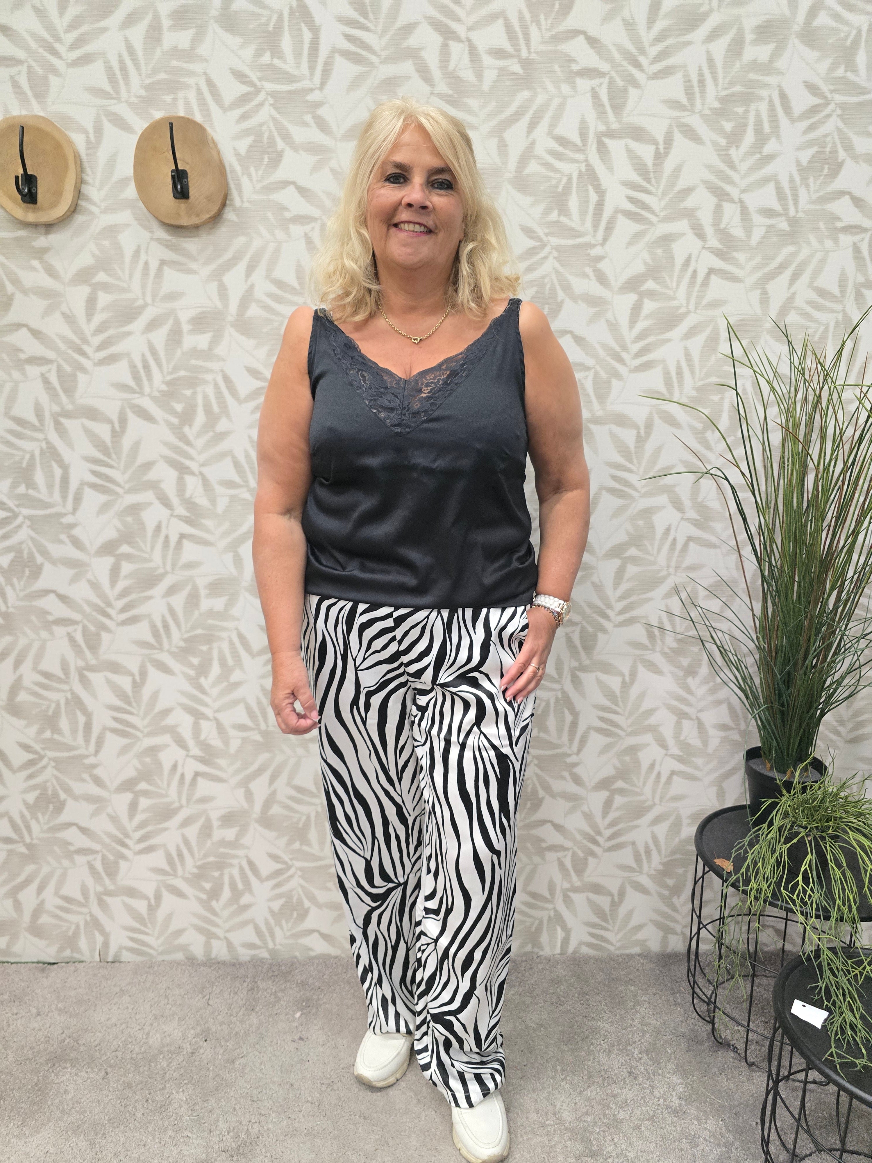 Straight Pants Caryava print zebra