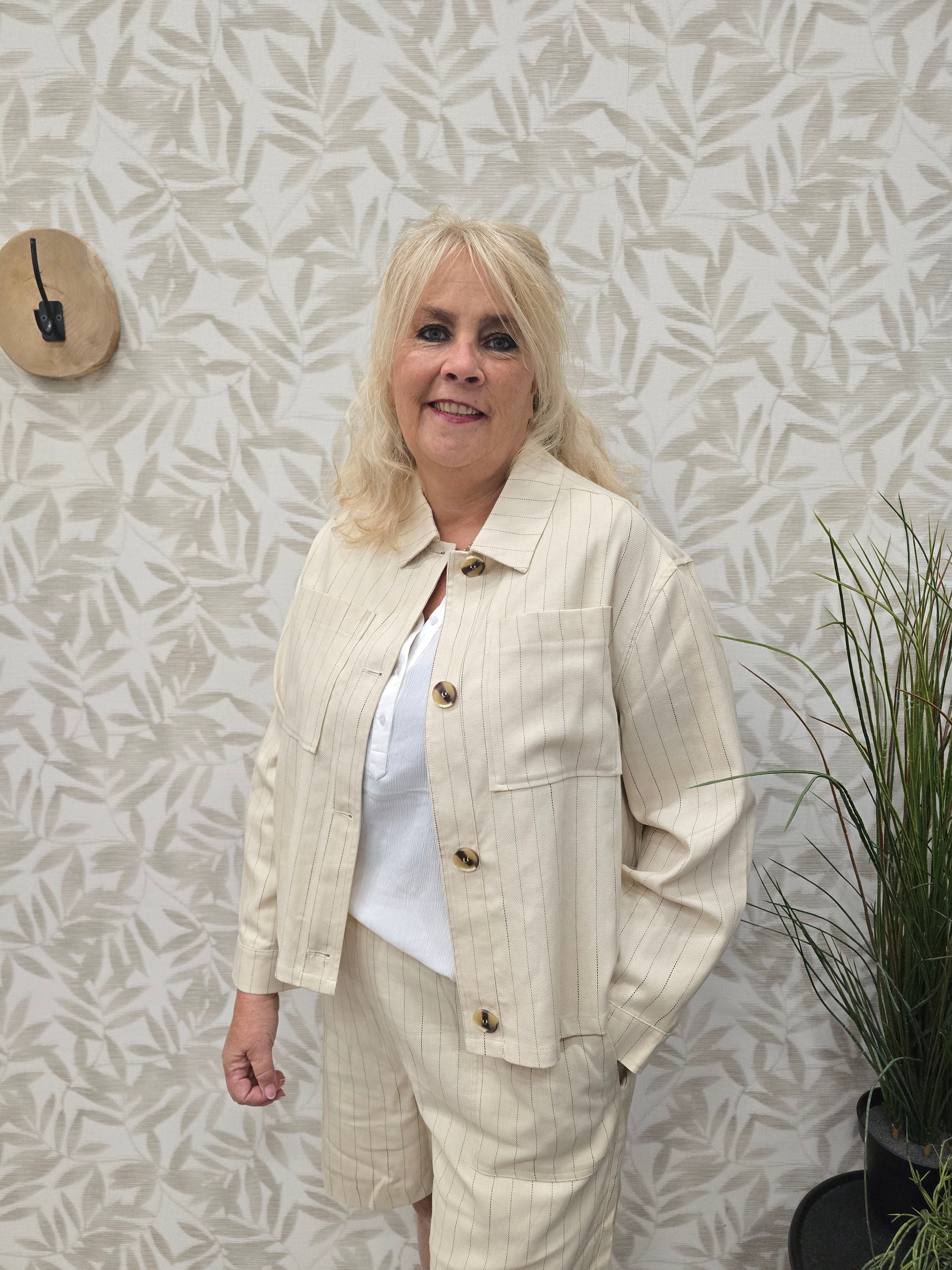 Blouse Jas Carmonica Stripe Pumice Stone