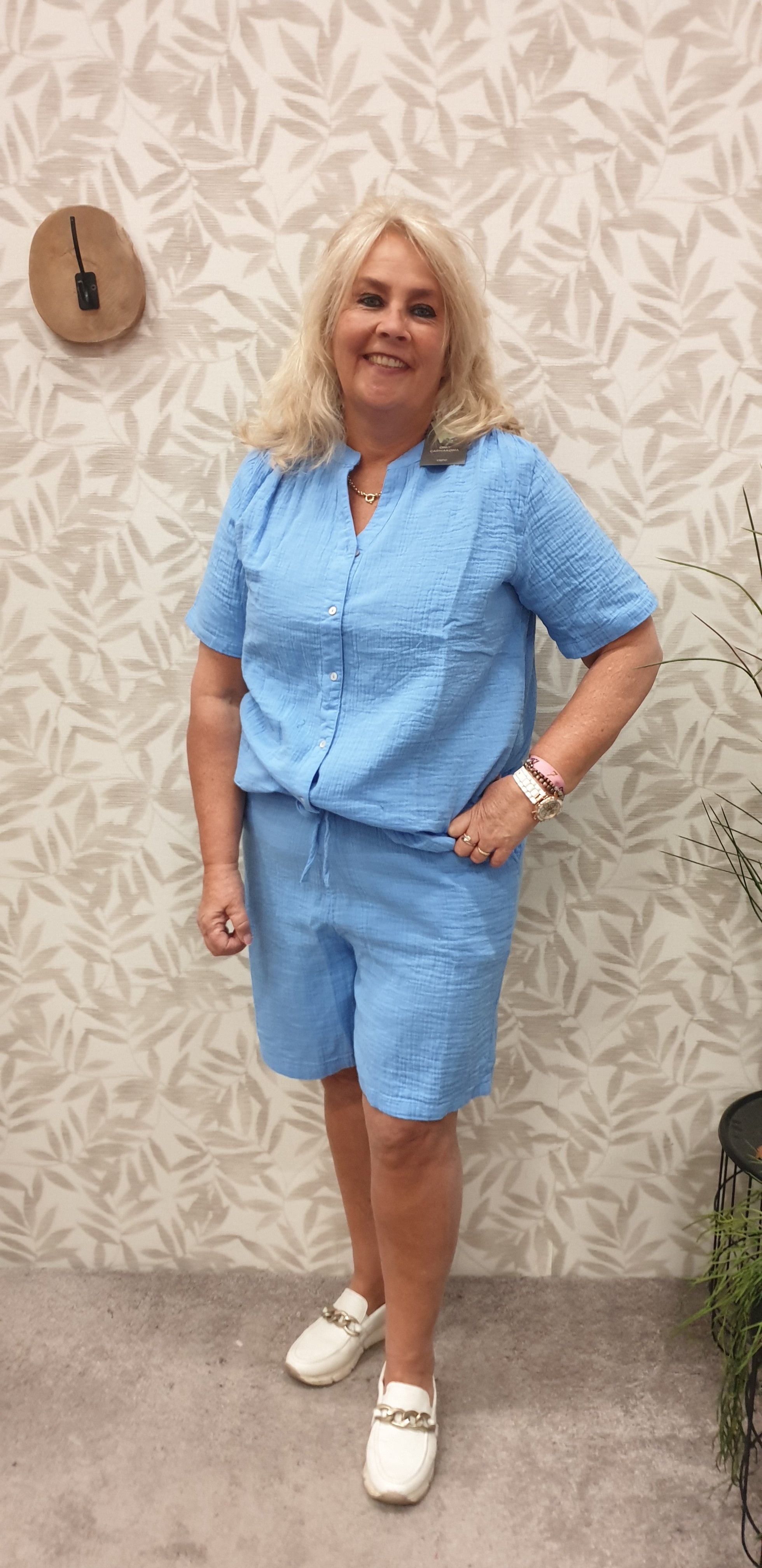 Blouse Carthyra Button Provence Blue