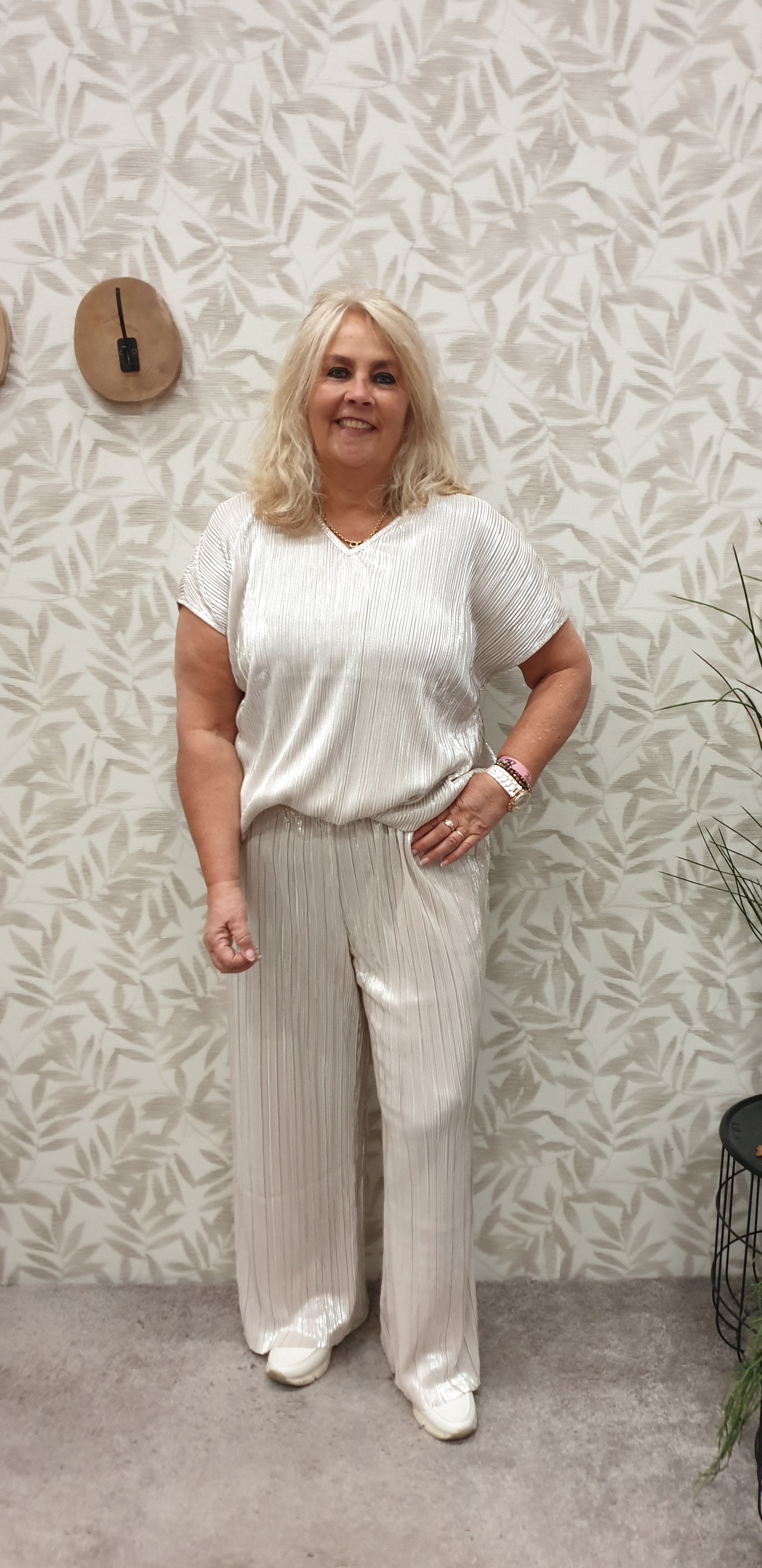 Wide Pants VMC Duvi Silver Colour
