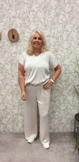 Wide Pants VMC Duvi Silver Colour