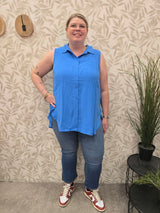 Long Top Carfreya Azure Blue