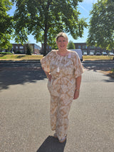2 delige Set Palmie print Beige t/m 52