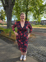 Jurk Carrosetta/carforest Print Black/Rose