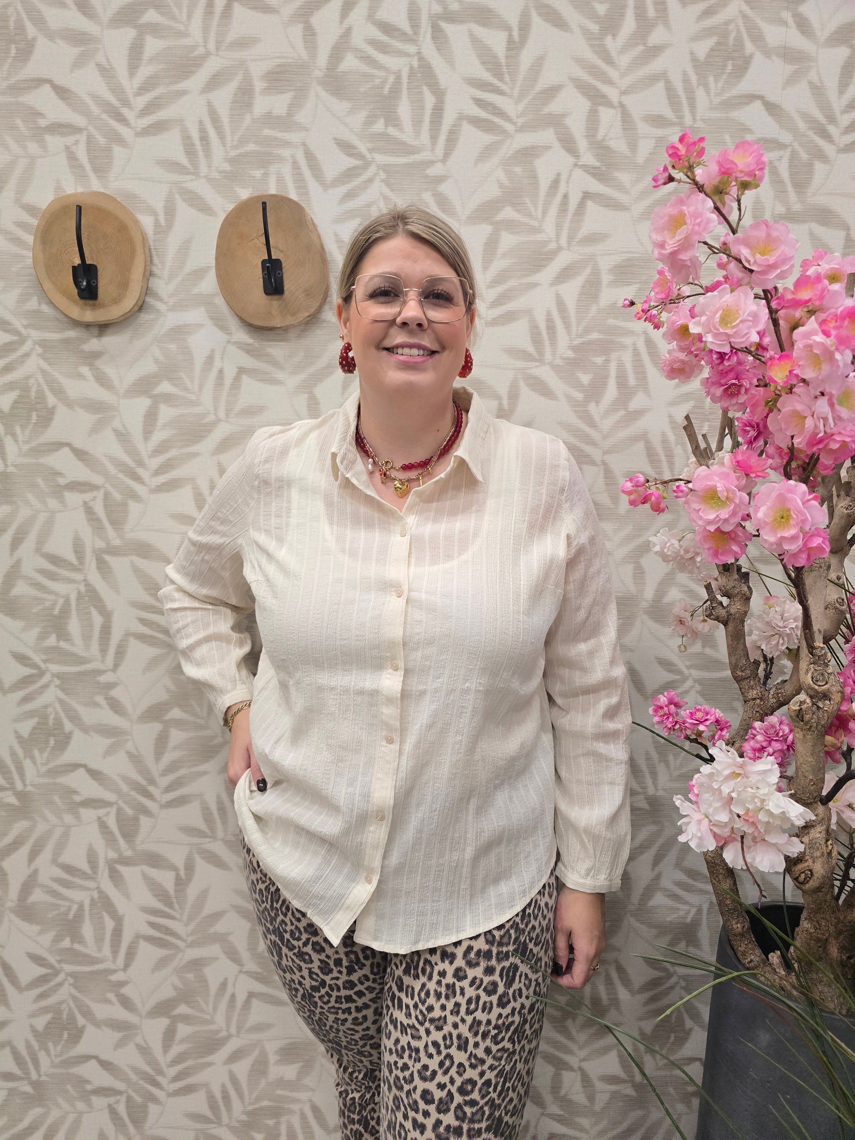 Blouse VMC floretta LS Birch/Glitter
