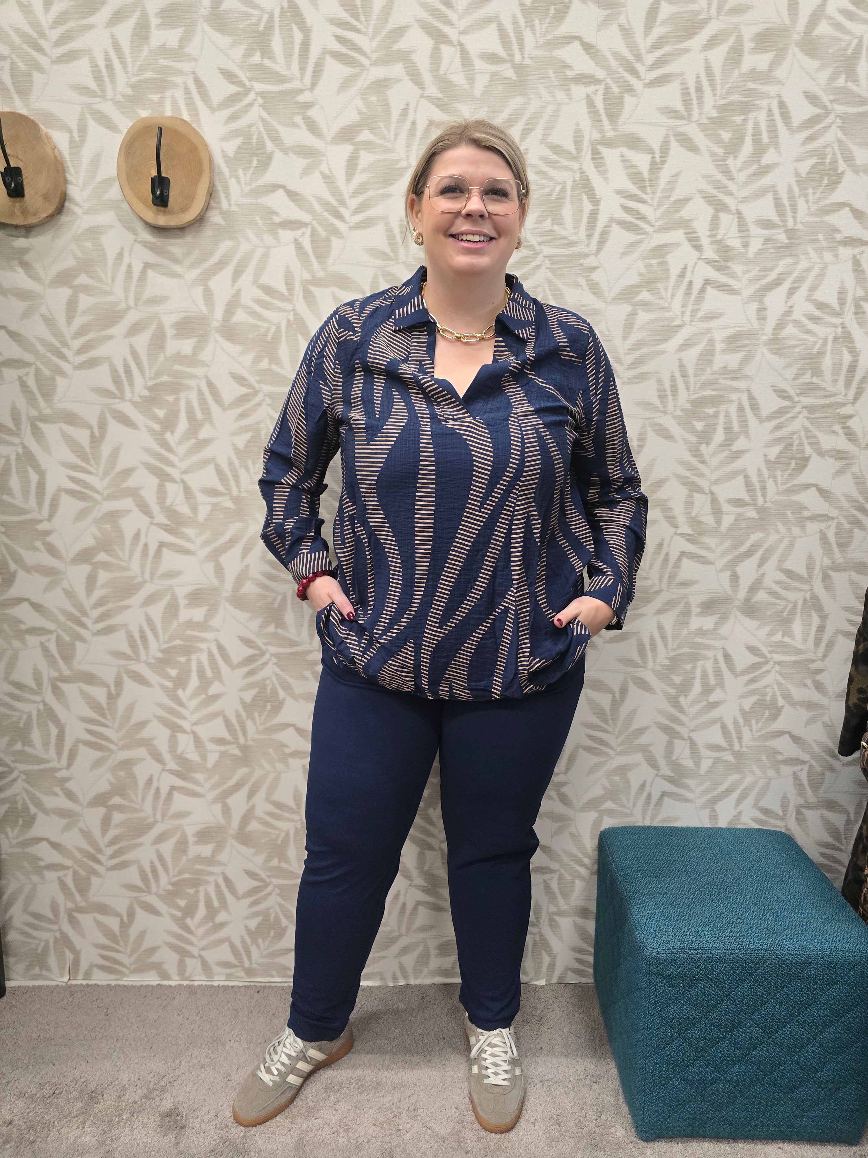 Blouse Carfannil Grapic print Night sky