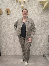 Wide stretch Jeans HR VMC Tessa Silver mink/Zebra