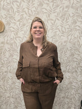 Bomber Blouse Jasje VMC Jasmina Chocolate