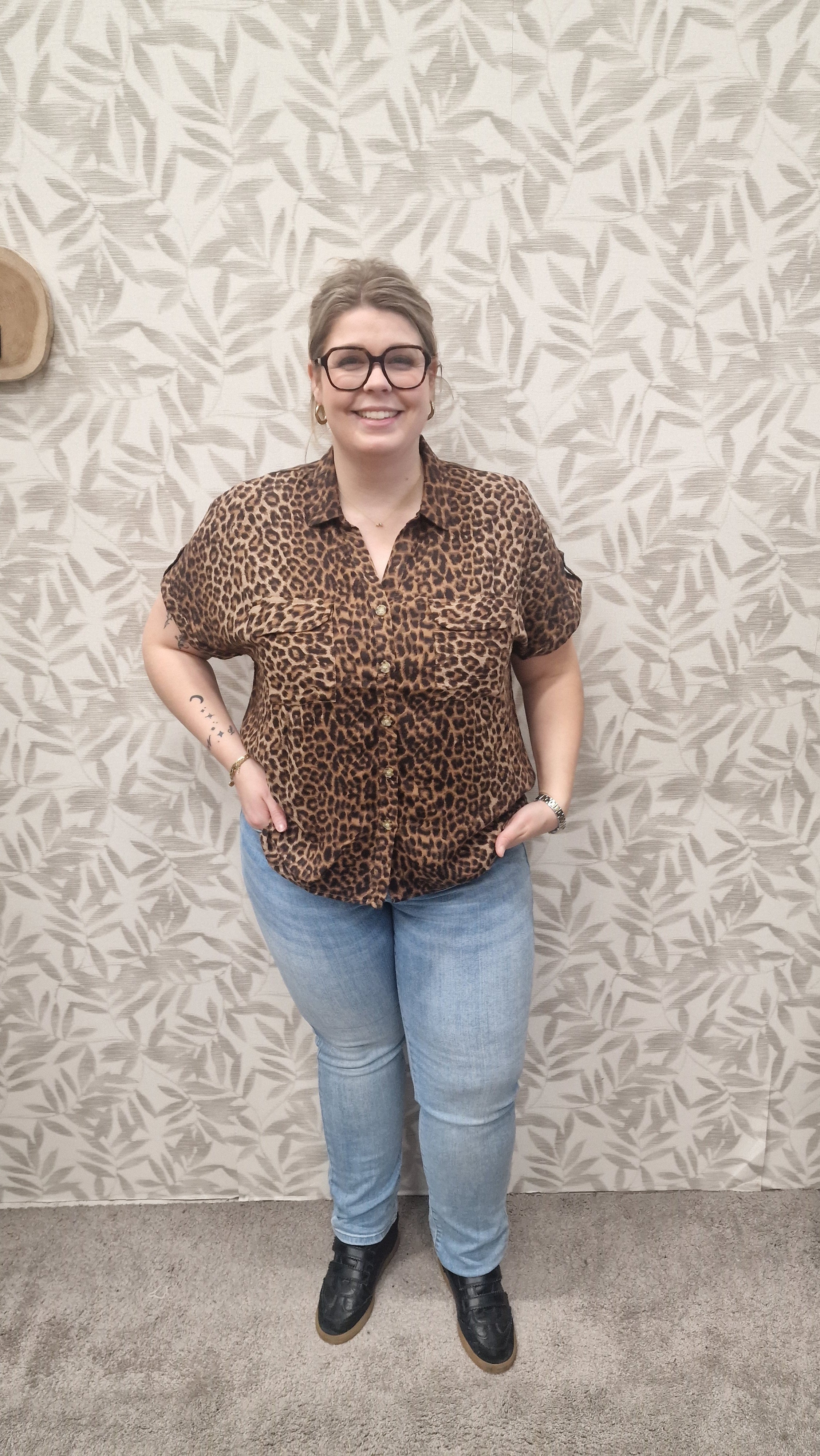 Blouse VMC Bumpy Silver Mink/Leo