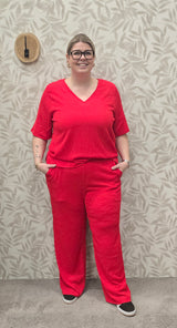 Shirt Caranna V-Neck Barbados Cherry