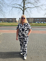 Broek Carmisia Cloud Dancer/Graphic