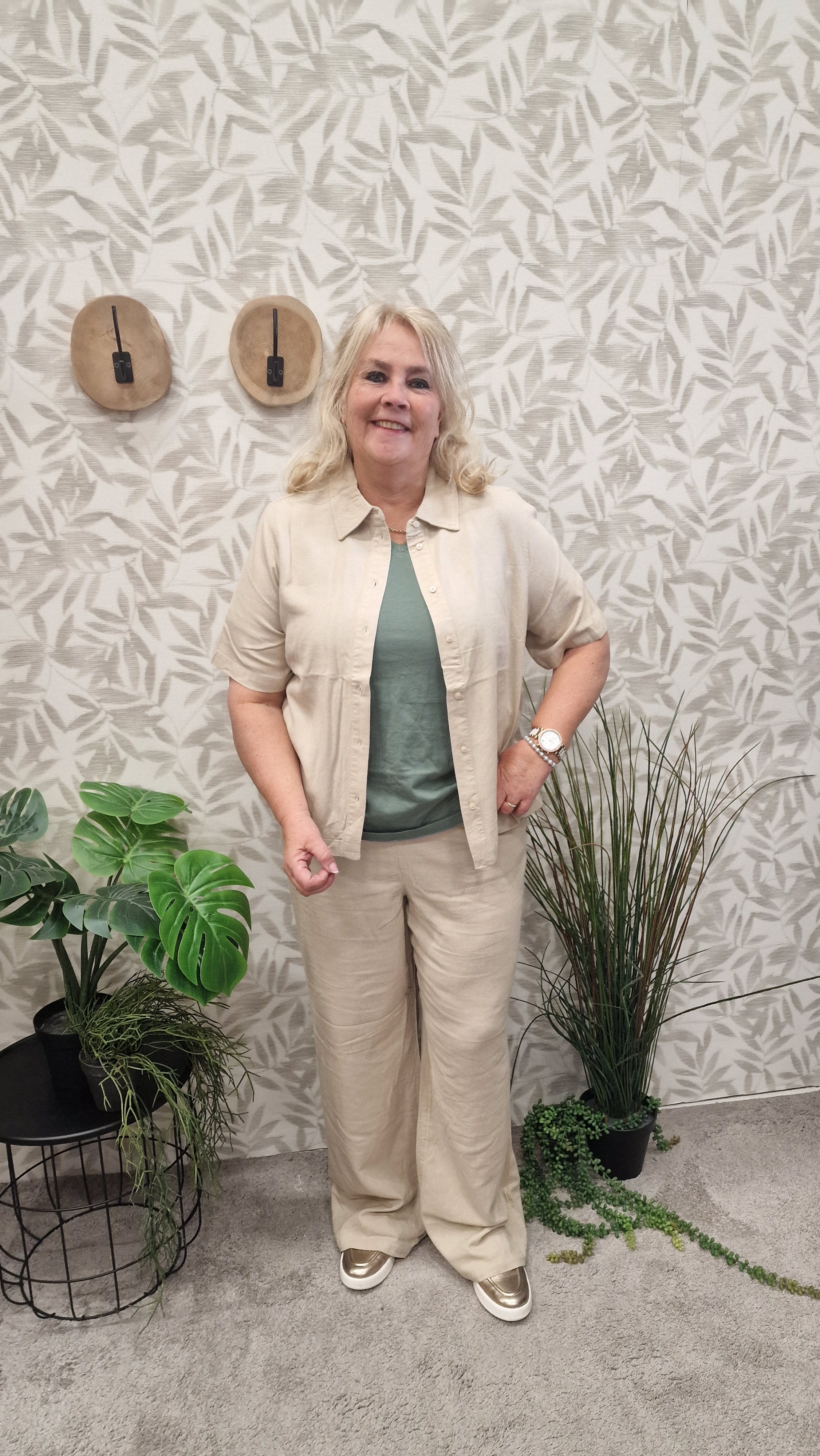 Blouse Korte Mouw Cargoa  Oxford Tan