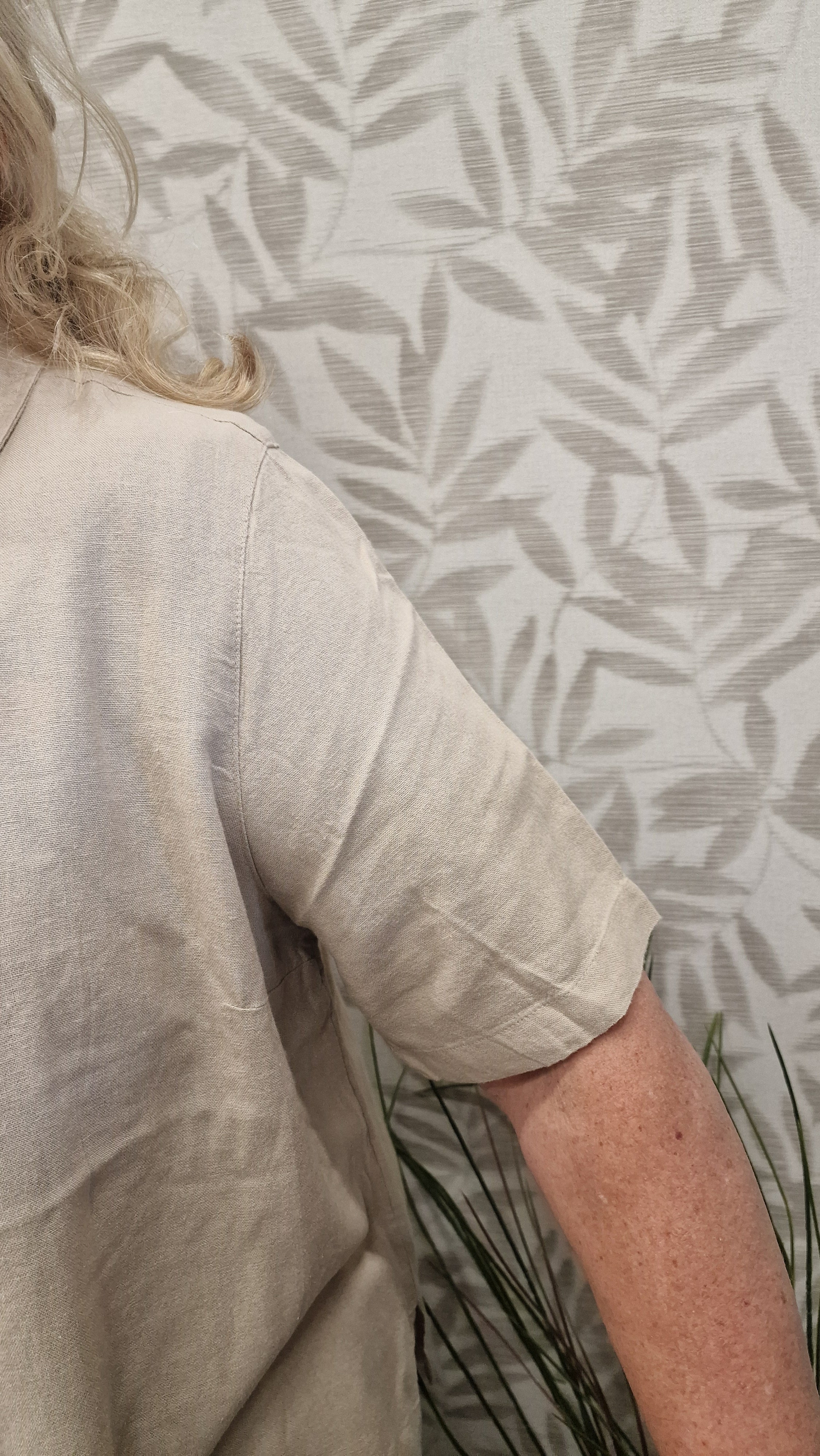 Blouse Korte Mouw Cargoa  Oxford Tan