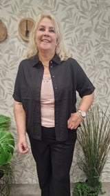 Blouse Korte Mouw Cargoa  Black