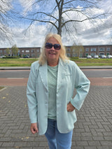 Blazer met stuts Licht Groen t/m 50 kleine 52