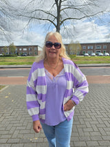 Vest met streep Dinie Lila t/m 48