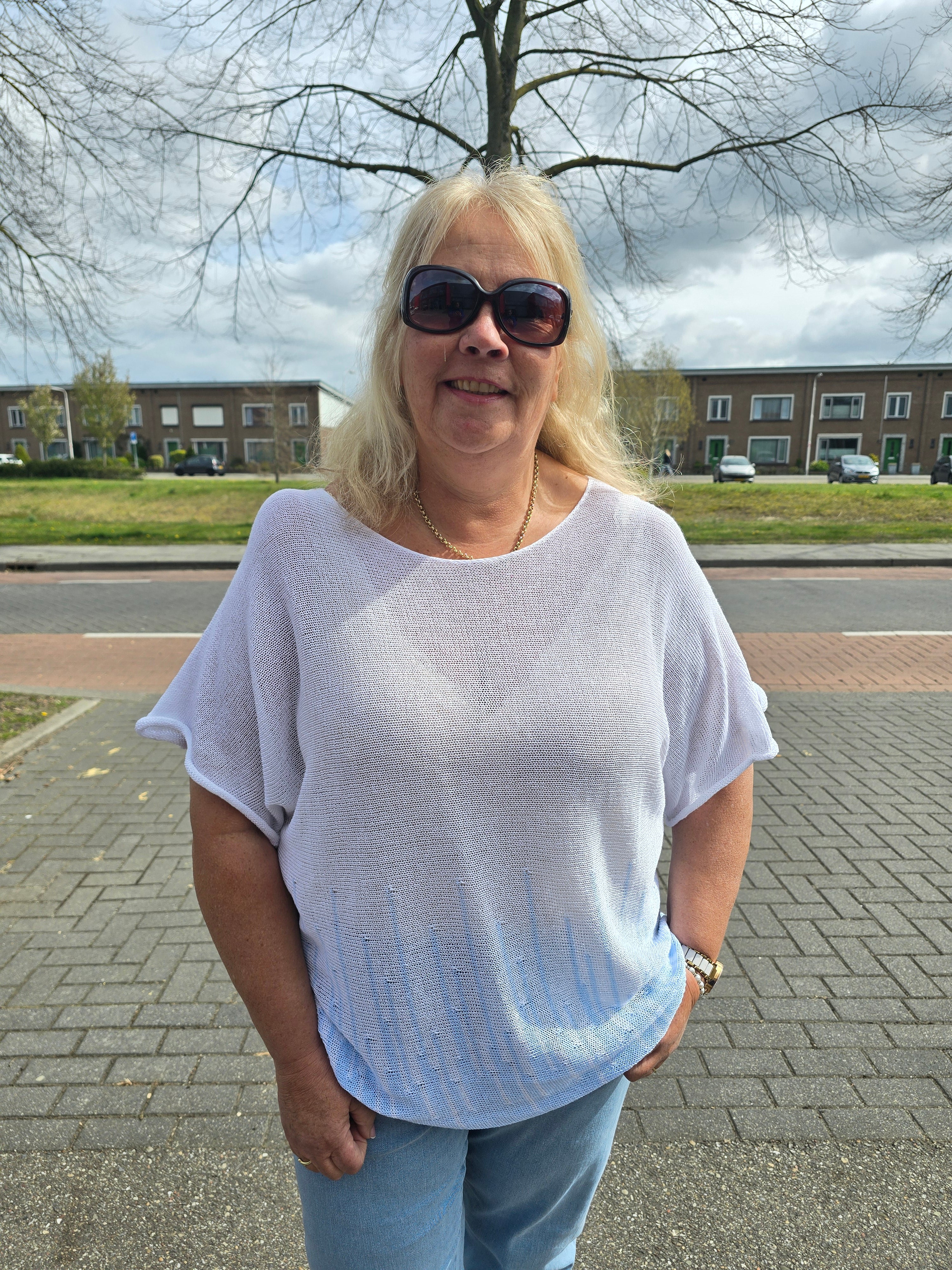 Shirt Mona Licht Blauw t/m 50