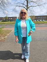 Big Blazer Jenny Aqua- Mint t/m 50