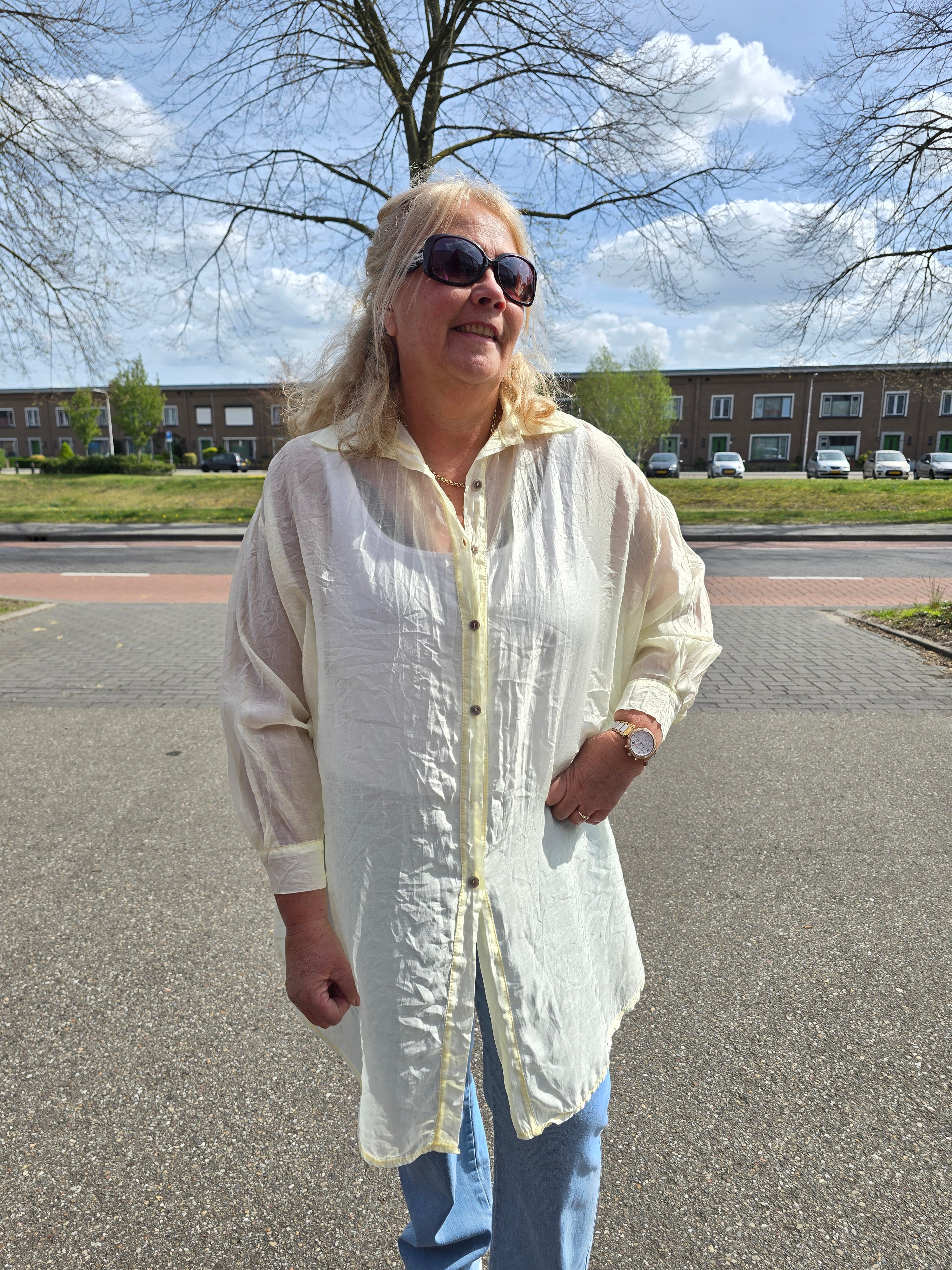 Lange Blouse Lindy Geel t/m 52