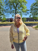 Bomber Jasje Lace Geel t/m 50