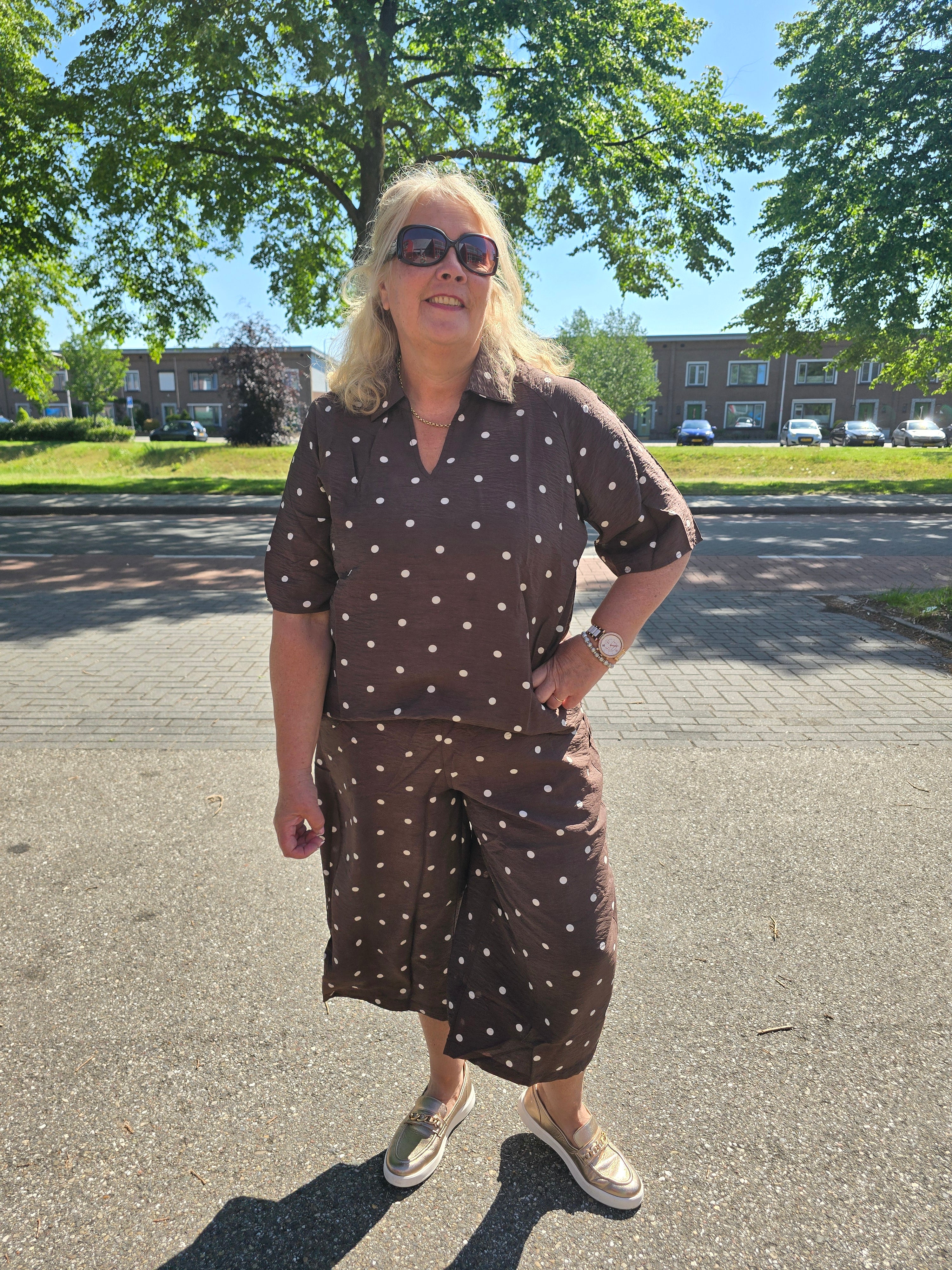 Culotte Broek Carcarrie Dot Coffe Bean