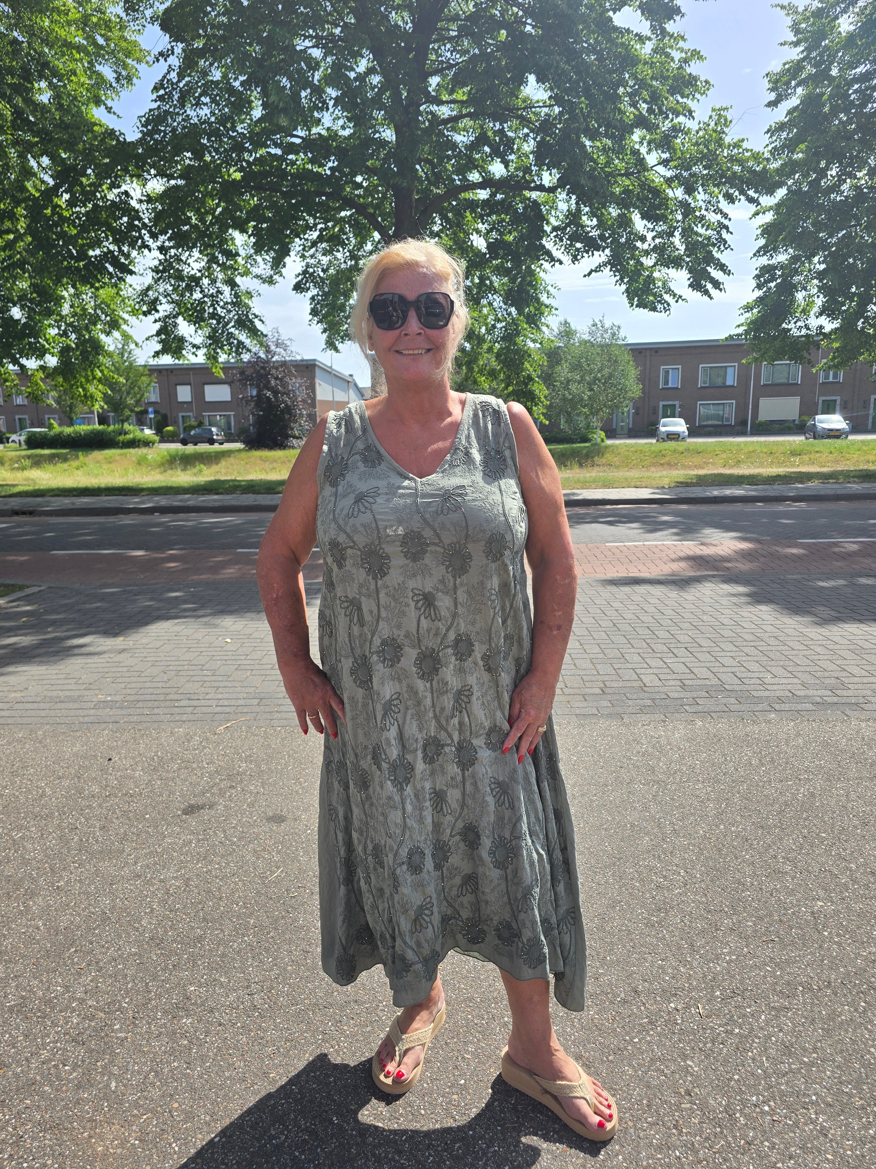 Jurk Vegan Olijf groen t/m 48