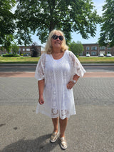 Poncho Ibiza Lace Wit t/m 56