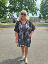 Poncho Ibiza Lace Zwart t/m 56